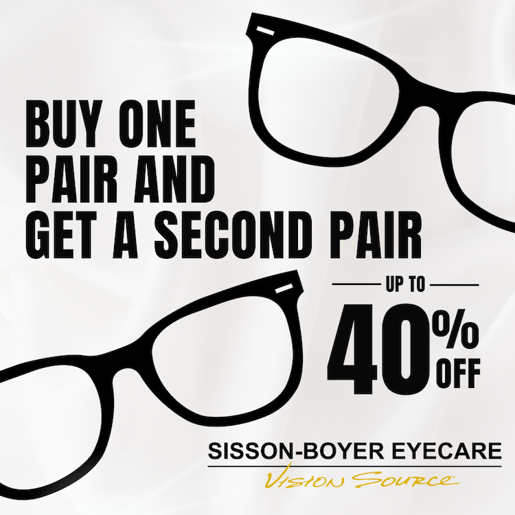 Buy one pair and get a second pair up to 40% off