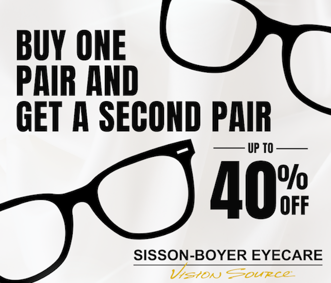 Buy one pair and get a second pair up to 40% off