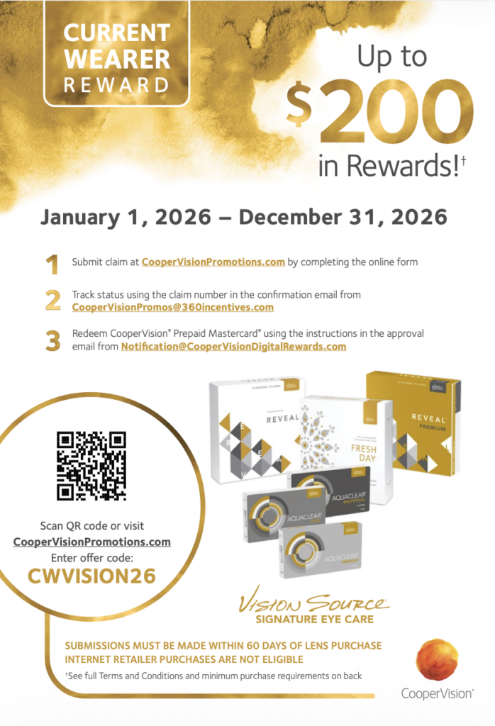 Cooper Vision Current Wearer 2026 Rebate